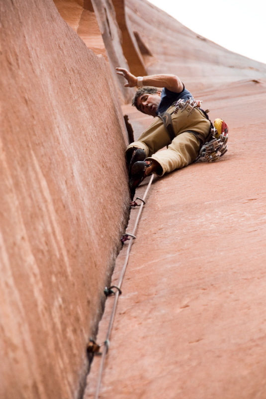 Dave climbing